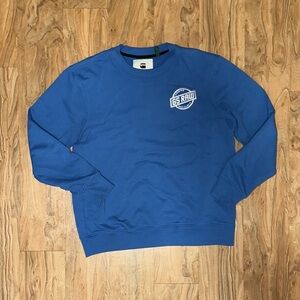 COPY - G-Star Blue Crewneck Sweater with Ribbed Cuffs